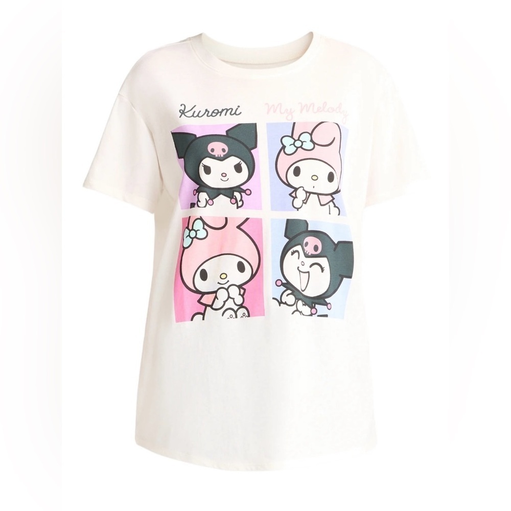 My Melody and Kuromi Women's Graphic Tee with Short Sleeves